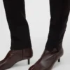 Vmbeate broek met hoge taille