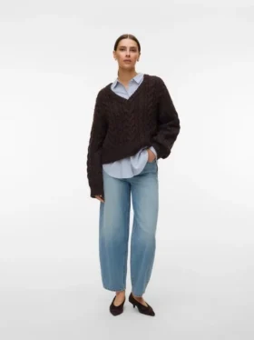 Vmbillie High Rise Barrel Fit-Jeans