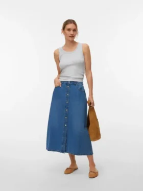 Vmbirkley lange rok met middelhoge taille