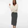 Vmbrisa midi-rok met middelhoge taille