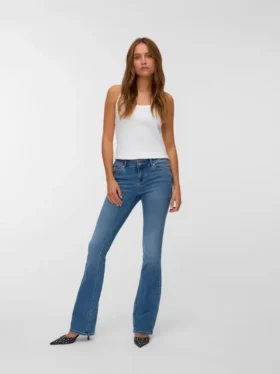 Vmcamille-Jeans met lage taille en uitlopende pijpen