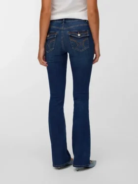 Vmcamille-Jeans met lage taille en uitlopende pijpen