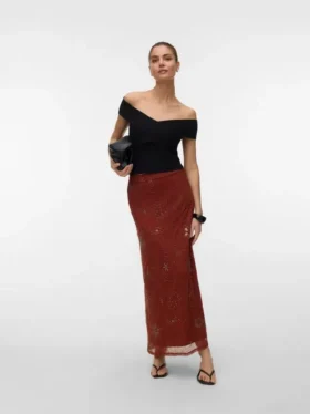 Vmcara lange rok met hoge taille