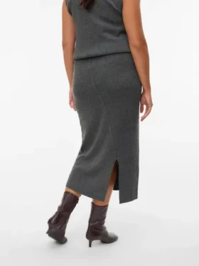 Vmcbrisa midi-rok met middelhoge taille