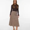 Vmceleste lange rok met middelhoge taille