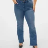 Vmcflash-Jeans met middelhoge taille en uitlopende pijpen