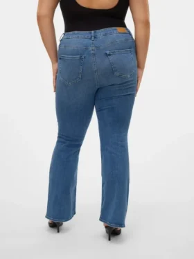 Vmcflash-Jeans met middelhoge taille en uitlopende pijpen