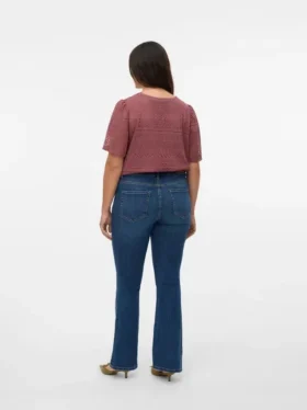 Vmcflash-Jeans met middelhoge taille en uitlopende pijpen