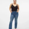 Vmcflash-Jeans met middelhoge taille en uitlopende pijpen