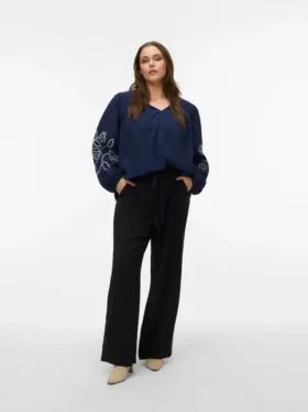 Vmcjadina-broek met middelhoge taille