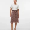 Vmclementine midi-rok met hoge taille