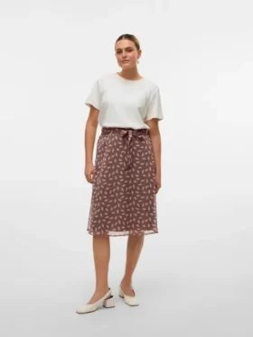 Vmclementine midi-rok met hoge taille