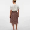 Vmclementine midi-rok met hoge taille