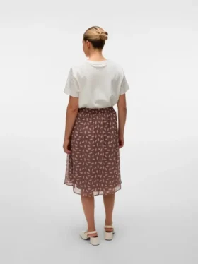 Vmclementine midi-rok met hoge taille