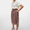 Vmclementine midi-rok met hoge taille