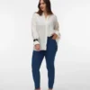 Vmclusia jeans met hoge taille en slanke pasvorm