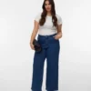 Vmclusia-Jeans met hoge taille en wijde pijpen