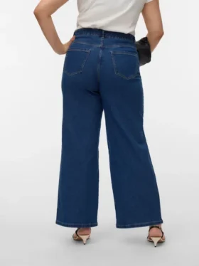 Vmclusia-Jeans met hoge taille en wijde pijpen
