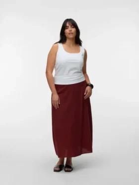 Vmcmymilo midi-rok met hoge taille