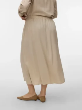 Vmcmymilo midi-rok met hoge taille