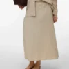 Vmcmymilo midi-rok met hoge taille