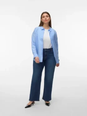 Vmcstellastretch-Jeans met middelhoge taille en wijde pijpen