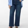 Vmcstellastretch-Jeans met middelhoge taille en wijde pijpen