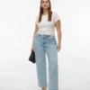 Vmctessa-Jeans met hoge taille en wijde pijpen