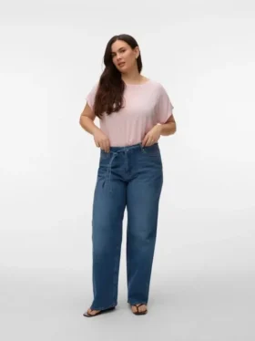 Vmctessa-Jeans met hoge taille en wijde pijpen