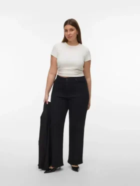 Vmctessa-Jeans met hoge taille en wijde pijpen
