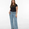 Vmctessa-Jeans met hoge taille en wijde pijpen