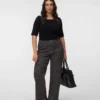 Vmctessa-Jeans met hoge taille en wijde pijpen