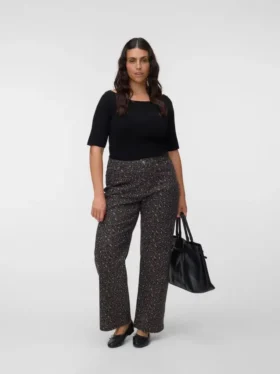 Vmctessa-Jeans met hoge taille en wijde pijpen