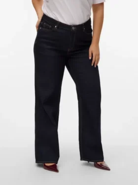 Vmctessa-Jeans met hoge taille en wijde pijpen
