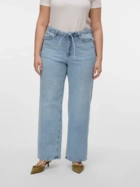 Vmctessa-Jeans met hoge taille en wijde pijpen