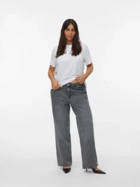 Vmctessa-Jeans met hoge taille en wijde pijpen