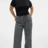 Vmctessa-Jeans met hoge taille en wijde pijpen