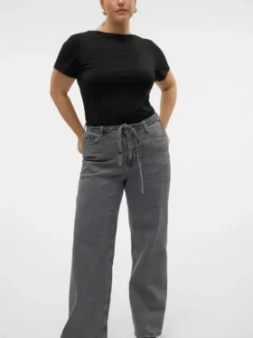 Vmctessa-Jeans met hoge taille en wijde pijpen
