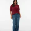 Vmctessa-Jeans met hoge taille en wijde pijpen