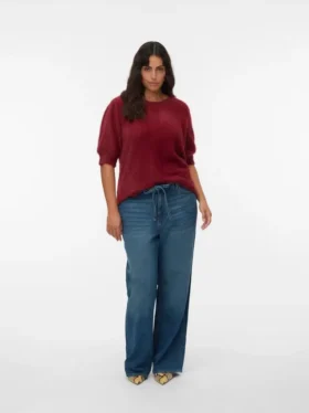 Vmctessa-Jeans met hoge taille en wijde pijpen