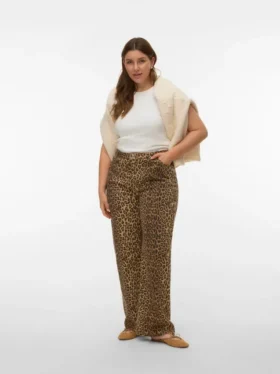 Vmctessa-Jeans met hoge taille en wijde pijpen
