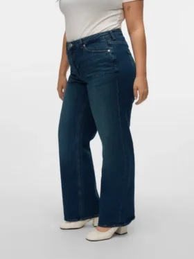Vmctessa-Jeans met hoge taille en wijde pijpen