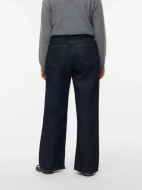 Vmctessa-Jeans met hoge taille en wijde pijpen