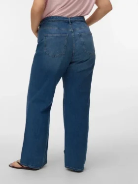 Vmctessa-Jeans met hoge taille en wijde pijpen