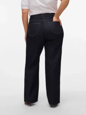 Vmctessa-Jeans met hoge taille en wijde pijpen