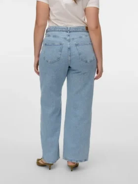 Vmctessa-Jeans met hoge taille en wijde pijpen