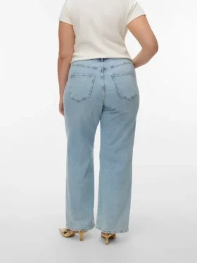Vmctessa-Jeans met hoge taille en wijde pijpen