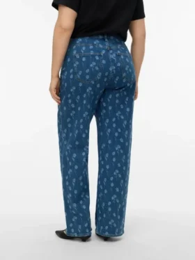 Vmctessa-Jeans met hoge taille en wijde pijpen