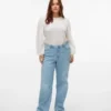 Vmctessa-Jeans met hoge taille en wijde pijpen