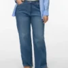 Vmctessa-Jeans met hoge taille en wijde pijpen